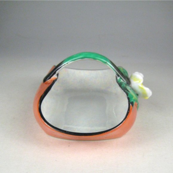 Noritake Porcelain Basket Hand Painted Japan Luster Handle Vintage Trinket 6.5 i - Picture 5 of 9